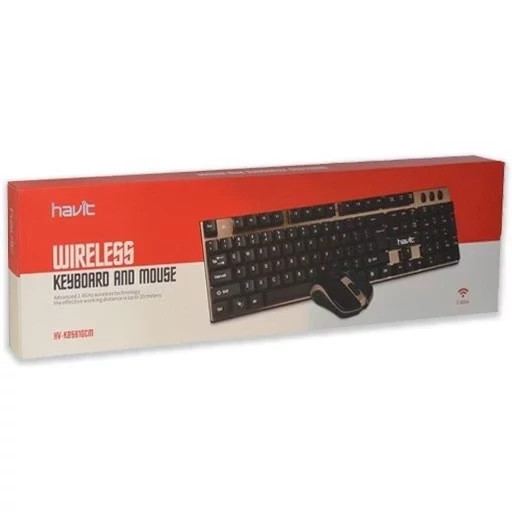 کیبورد و ماوس بی سیم هویت مدل HV-KB581GCM